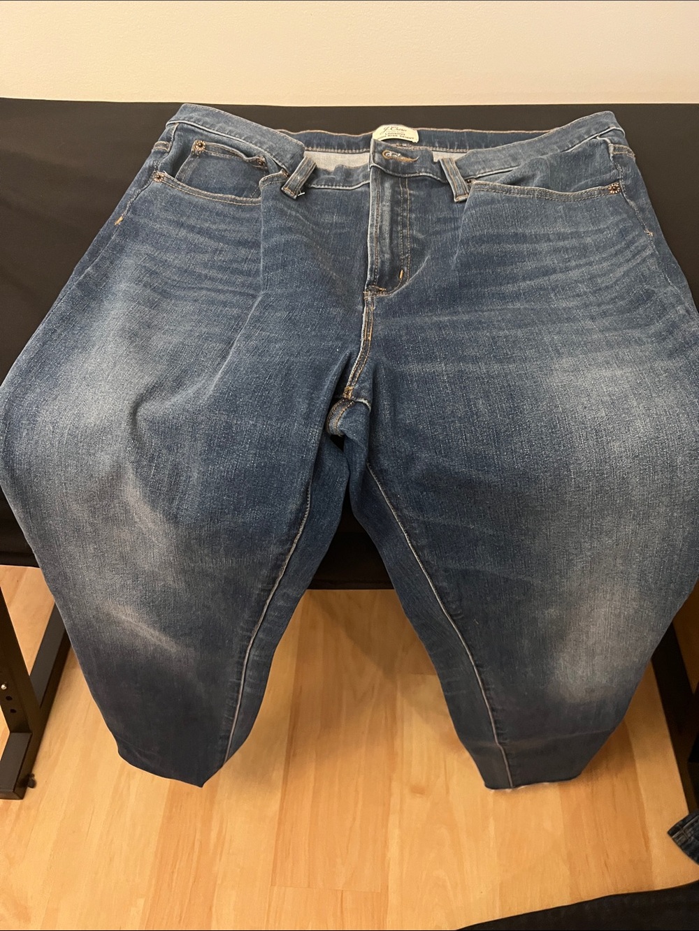 J. Crew Women's Straight Leg Mid-Blue Denim Pants